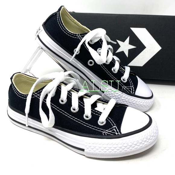 Converse 🔥SALE!🔥 Chuck Taylor ALL STAR OX Low Black Kid’s Sneakers Size 3J235 - Picture 8 of 9